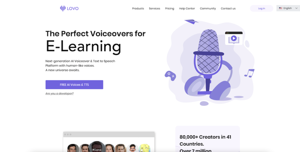 Text to speech software - Lovo
